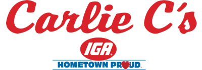 A theme logo of Carlie C's IGA