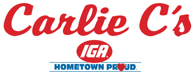 A theme logo of Carlie C's IGA